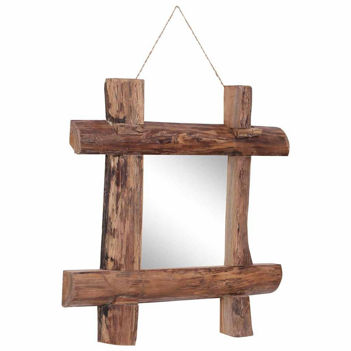 SPIEGEL Teakholz 50 x 5 x 50 cm - Braun, Holz (50/50/1cm) - furnicato