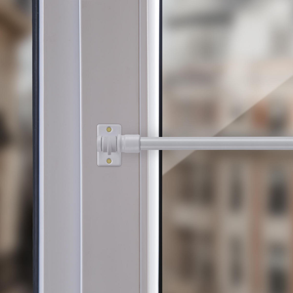 GARDINENSTANGE Perlweiß 50-75 cm - Weiß, Metall (50cm) - Bestlivings