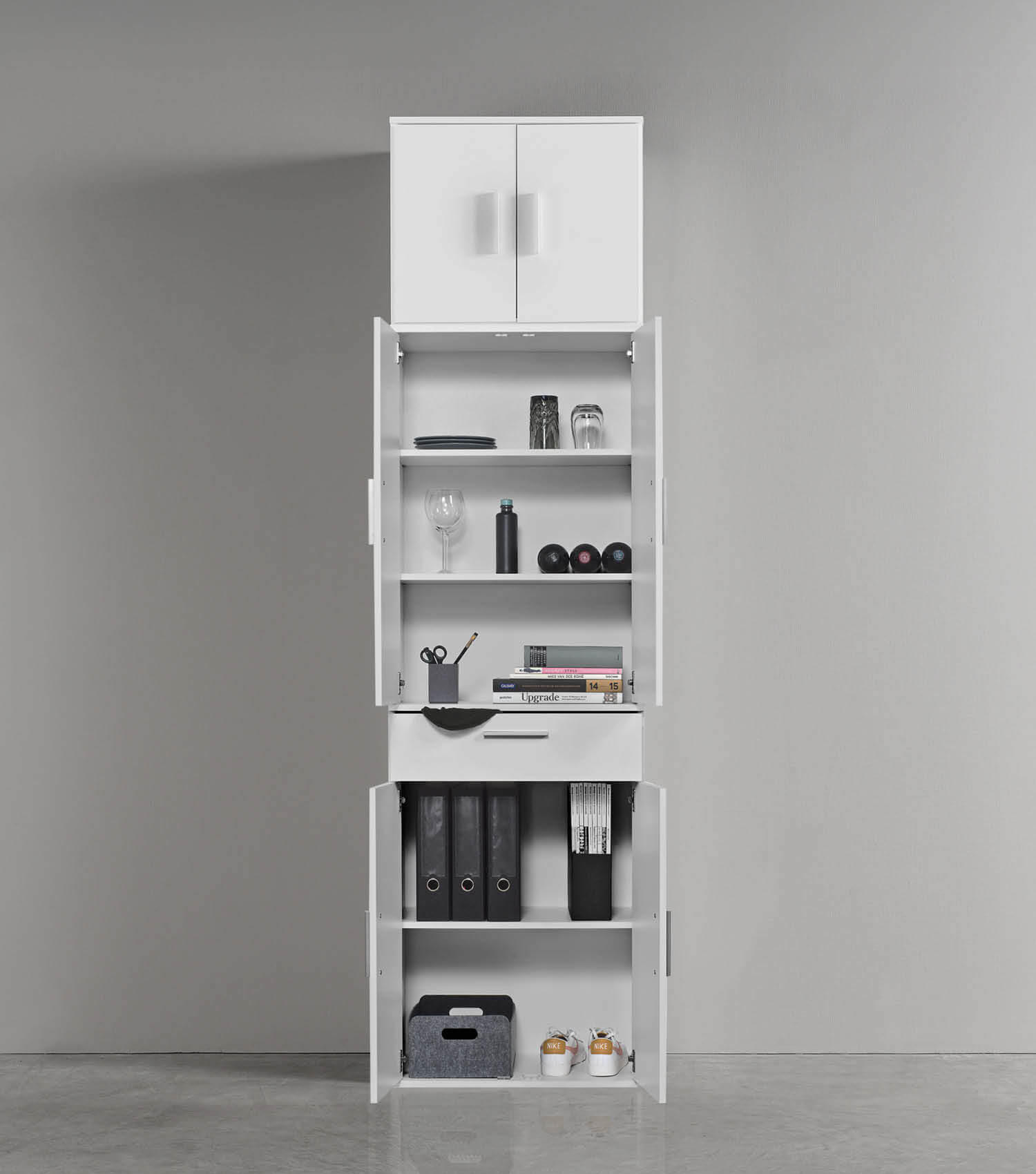 Mokebo Mehrzweckschrank Weiß 60x230x34 cm