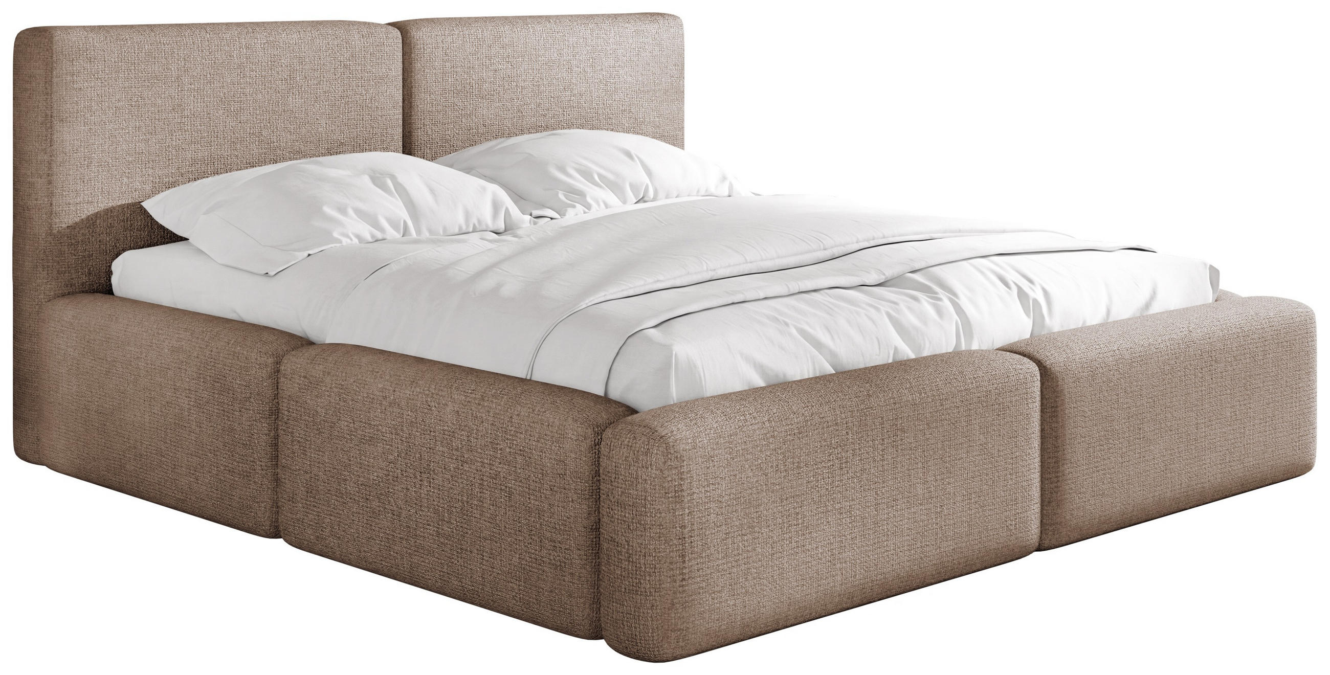 WFL Group Polsterbett Braun 200x200 cm