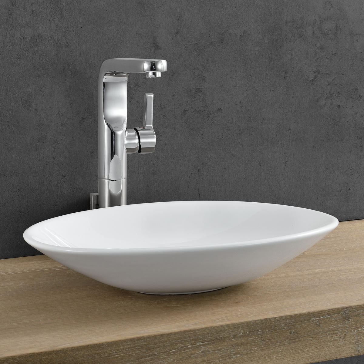 WASCHBECKEN Jarvis - Weiß, Keramik (50/10/35.5cm) - [neu.haus]