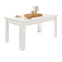 ESSTISCH weiß Pinie Landhaus, Tisch 160 x 90 cm - Weiß/Pinienfarben, Holzwerkstoff (160/90/76cm) - Furn.Design