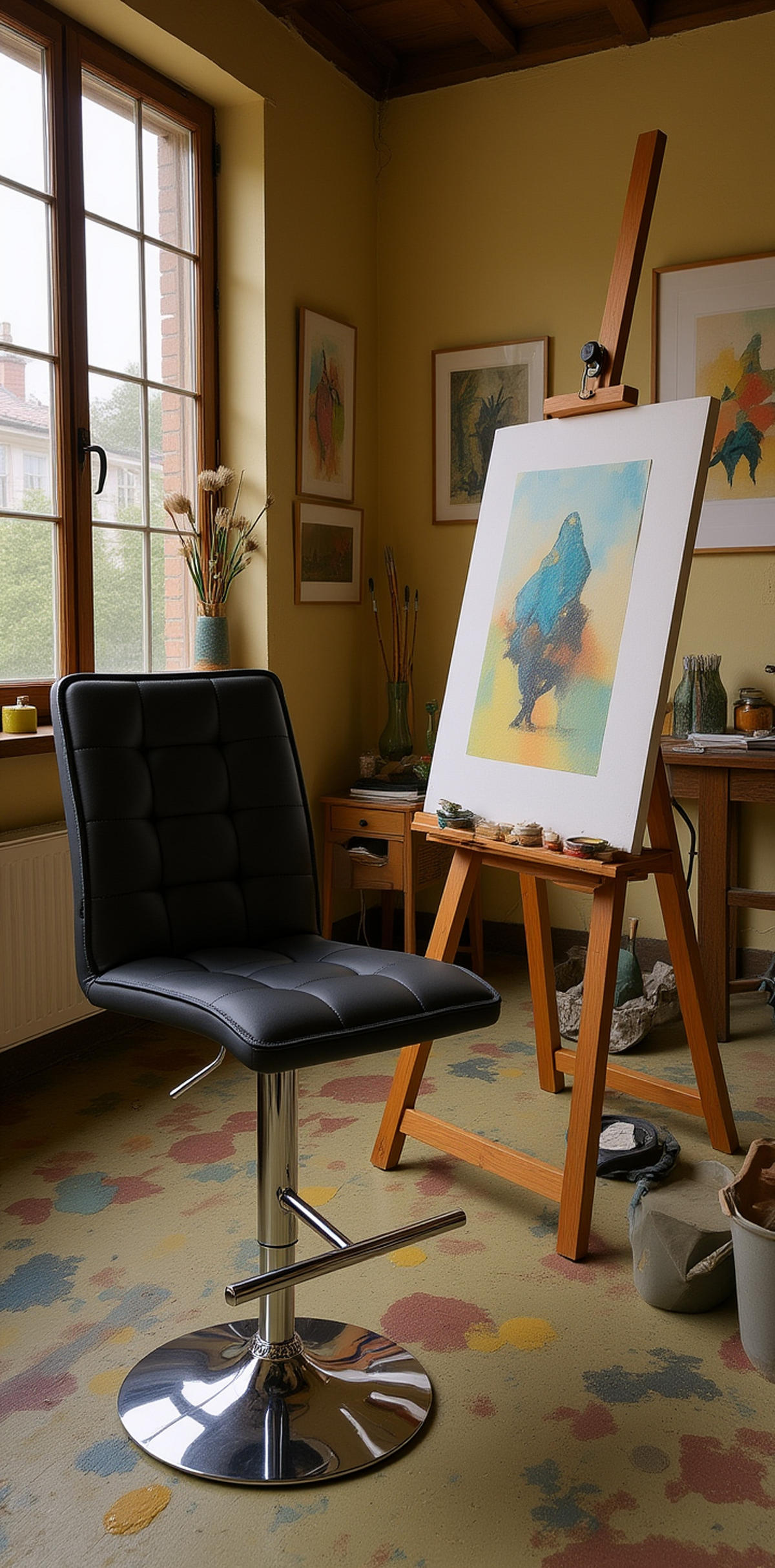 BARHOCKER Pekas Kunstleder chrom grau - Chromfarben/Grau, Kunststoff/Metall (45/133/54cm) - TPFLiving