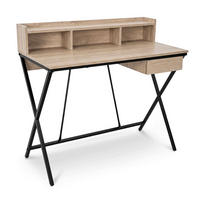 SCHREIBTISCH FLEXO 100 cm Eiche Sonoma - Schwarz/Sonoma Eiche, Holzwerkstoff (50/100/89.5cm) - Akord