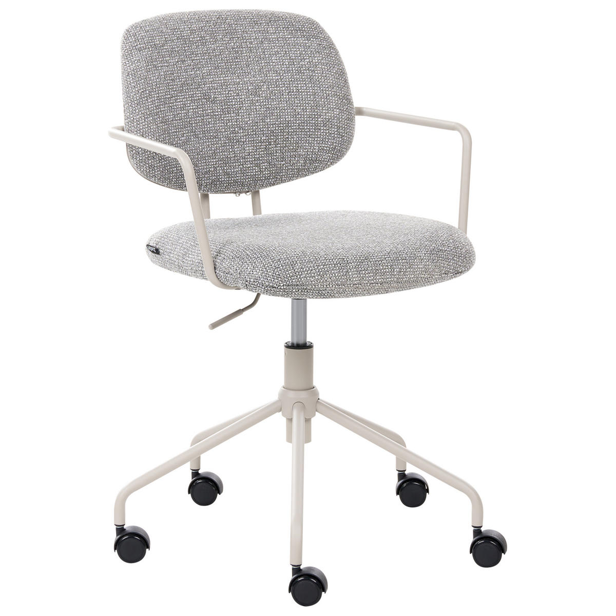 BÜROSTUHL Stoff Grau Ripley - Beige, Textil (60/82/60cm) - Beliani