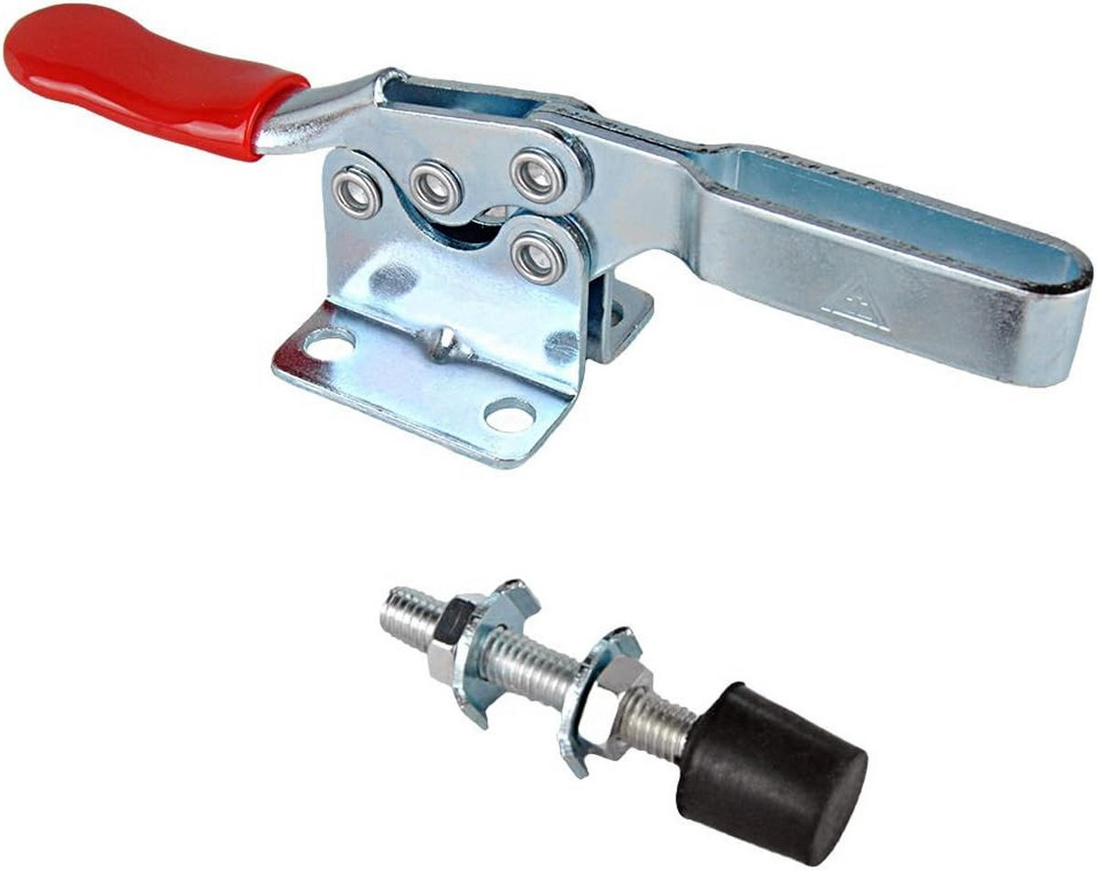 SCHRAUBZWINGEN – 4-teiliges Set – 90 kg Spannkraft – Geeignet für Holzbearbeitung und Elektronikmontage - Silberfarben, Metall (14.2/5.3/1cm) - DCA