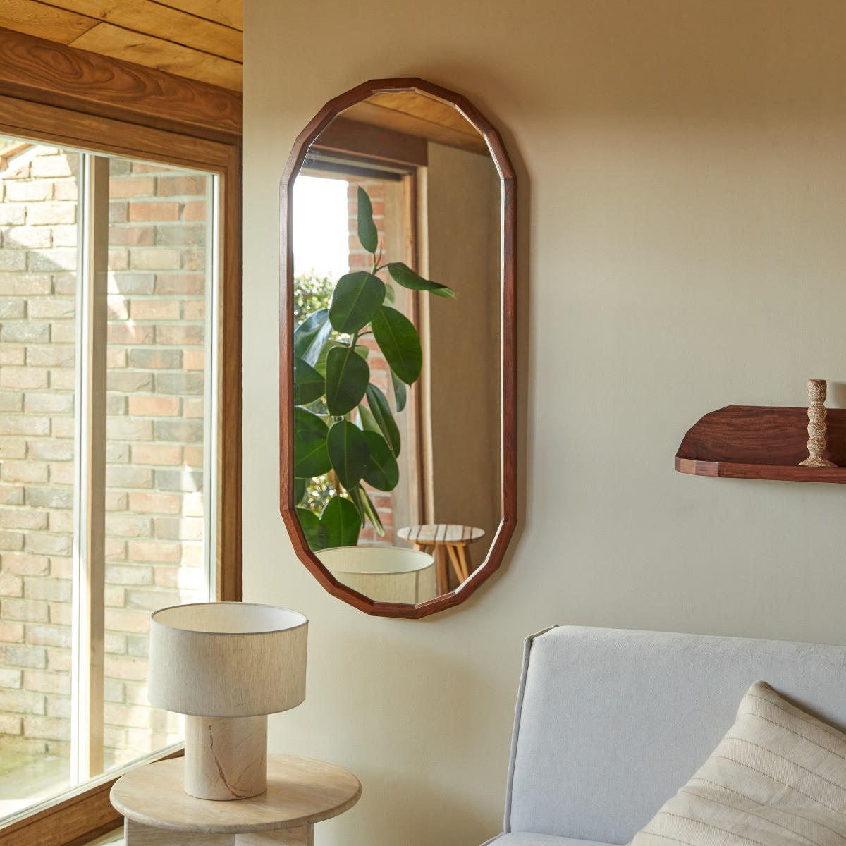 SPIEGEL Jade Braun aus Palisander - Braun, Holz (56/120/3cm) - Tikamoon