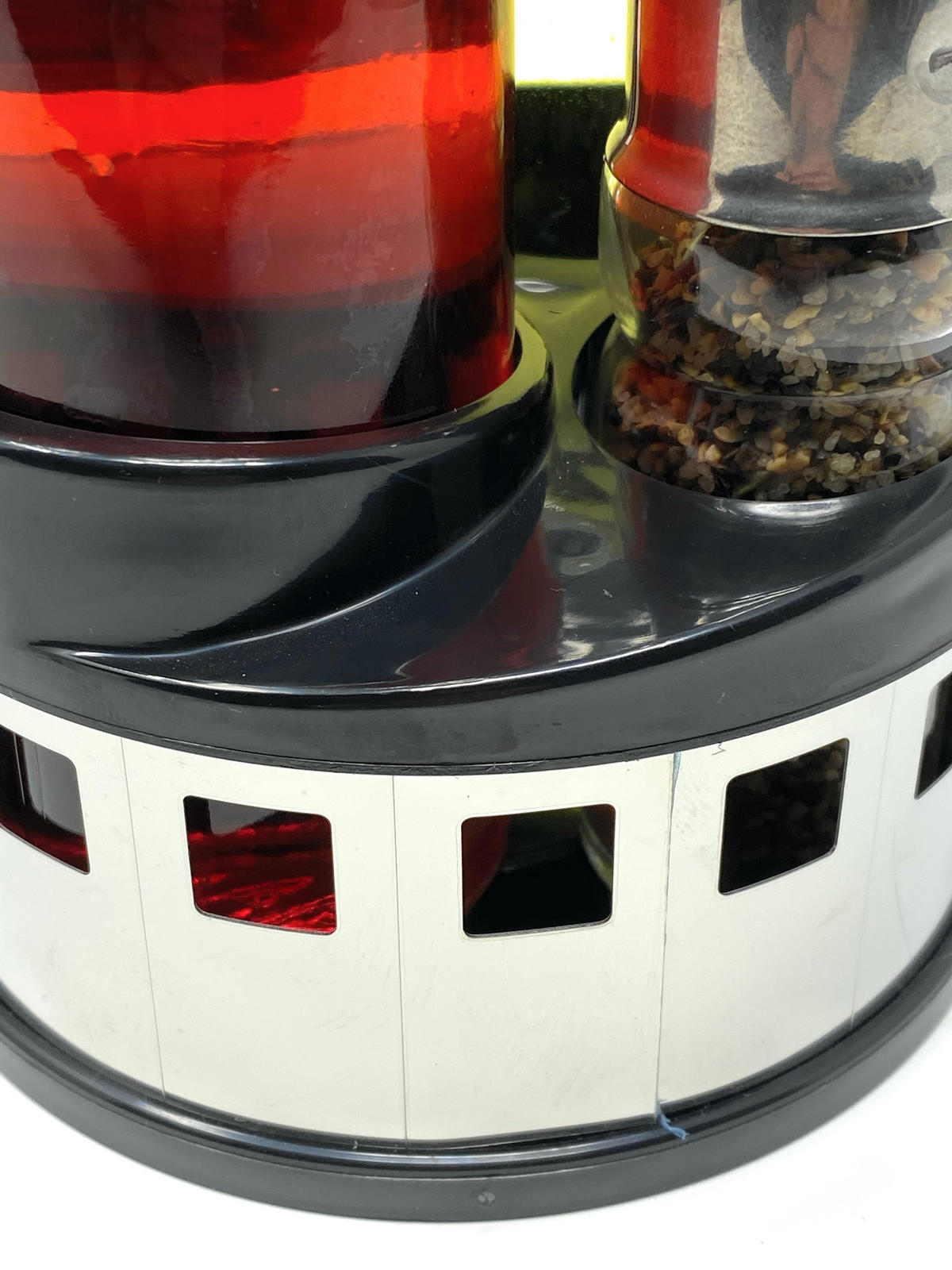 MENAGE Essig und Öl Spender Glas Edelstahl 209 Silber - Grau, Metall (11.5/25/11.5cm) - DanDiBo