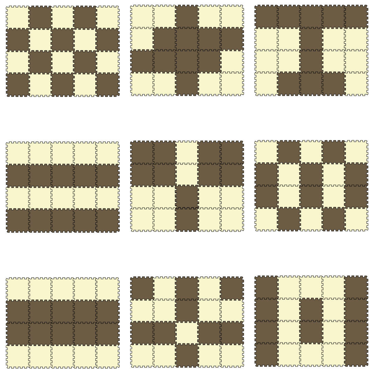 SPIELMATTE ab Null - 180/90/1 cm Puzzlematte Beige - Multicolor, Kunststoff (30/30cm) - Littletom