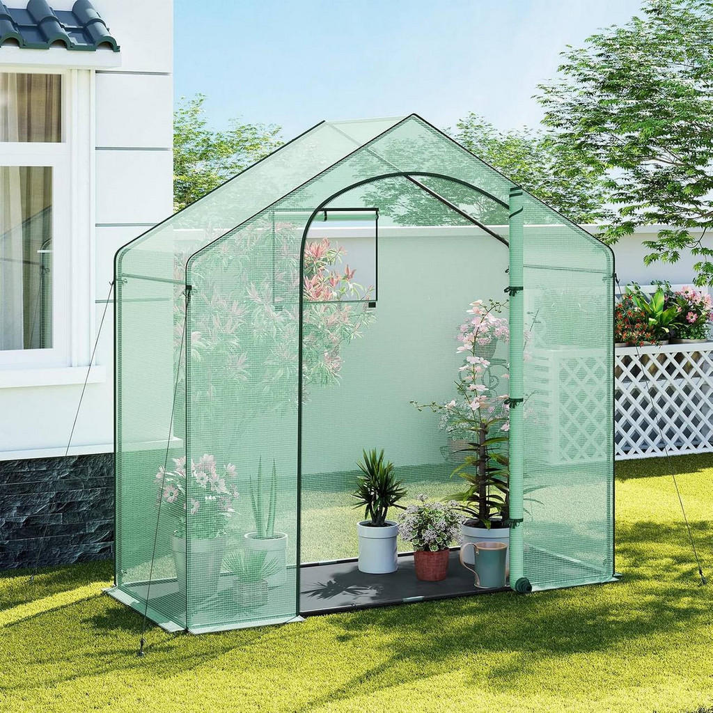 Thumbnail - Woltu Gewächshaus, Grün, Textil, Metall, 200x200x80 cm, Gartenzubehör, Hochbeete