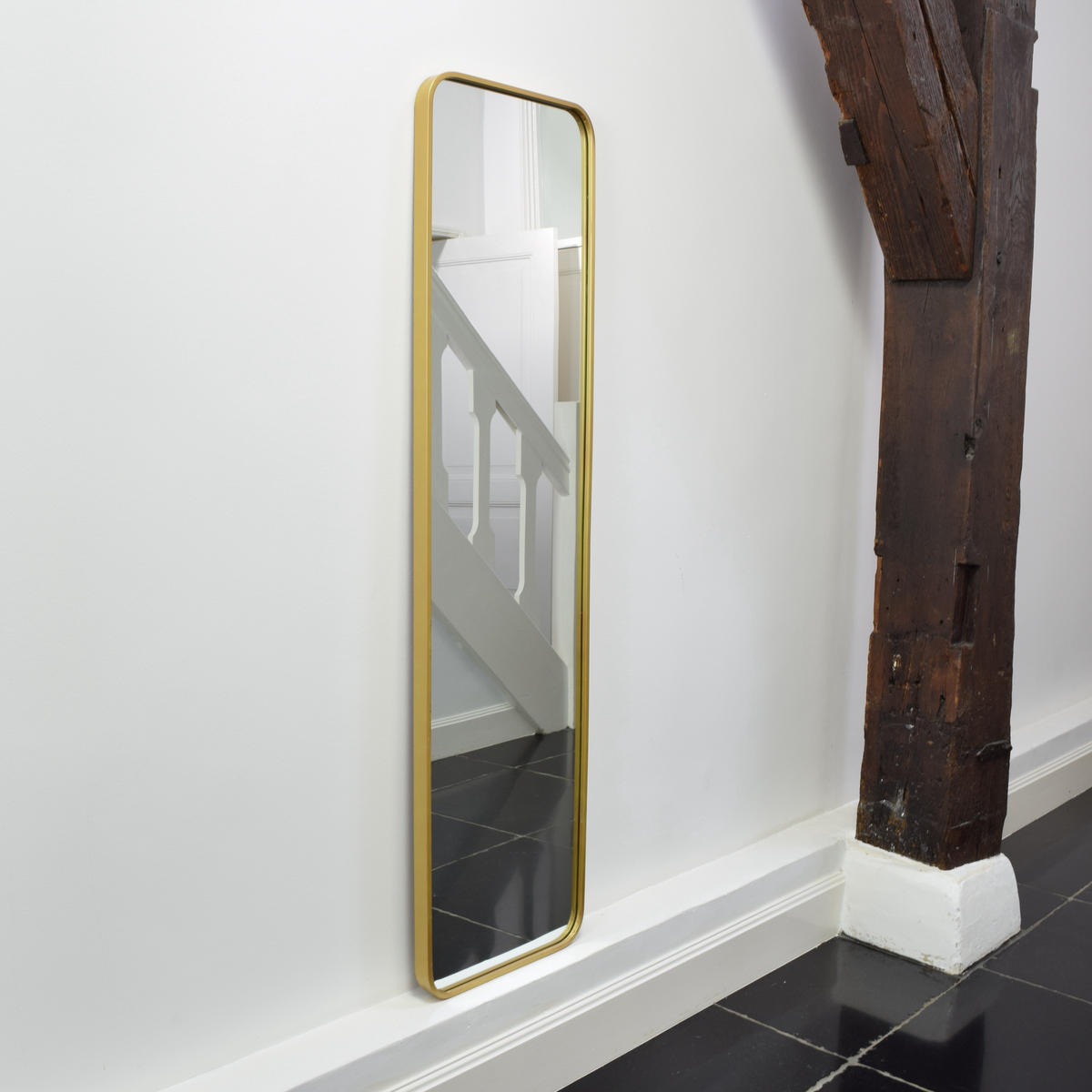WANDSPIEGEL Boston Gold - Goldfarben, Metall (40/150/4cm) - Fragix