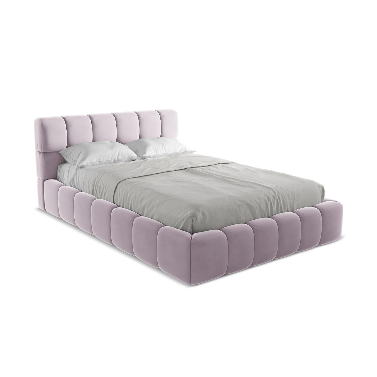 POLSTERBETT mit Bettkasten und Lattenrost 160x228 Violett - Lila/Flieder, Kunststoff/Textil (140/200cm) - LaMiaSofa
