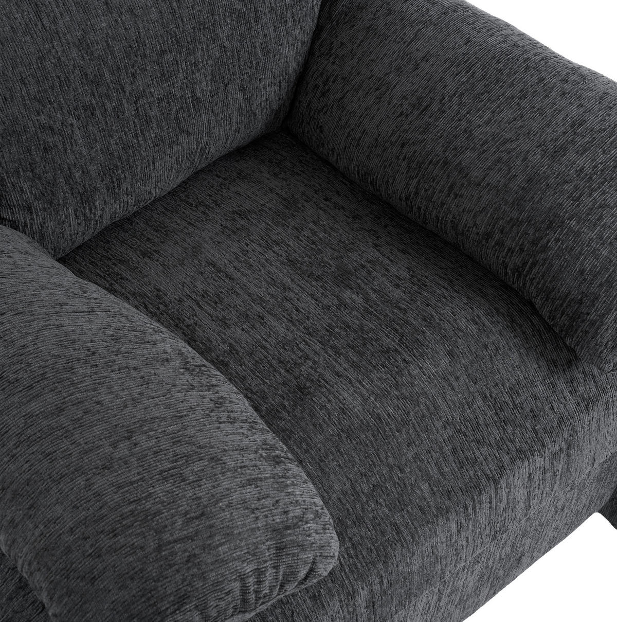 SESSEL mit Chenille-Bezug 96 x 82 x 84 cm Grau - Grau, Holzwerkstoff (82/84/96cm) - Meubliv