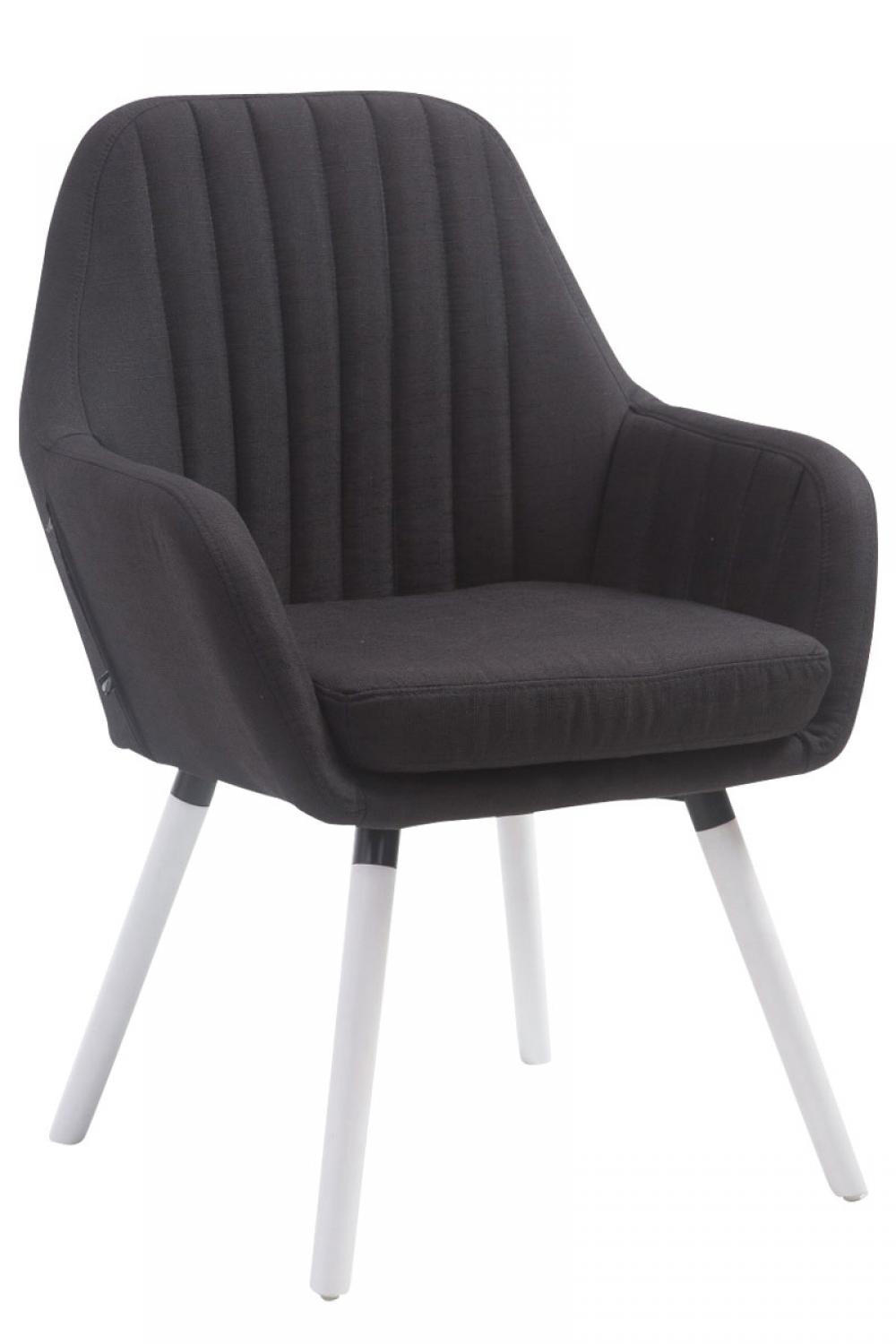 ARMLEHNENSTUHL Stoff schwarz - Schwarz/Weiß, Holz/Textil (67/93/58cm) - CLP