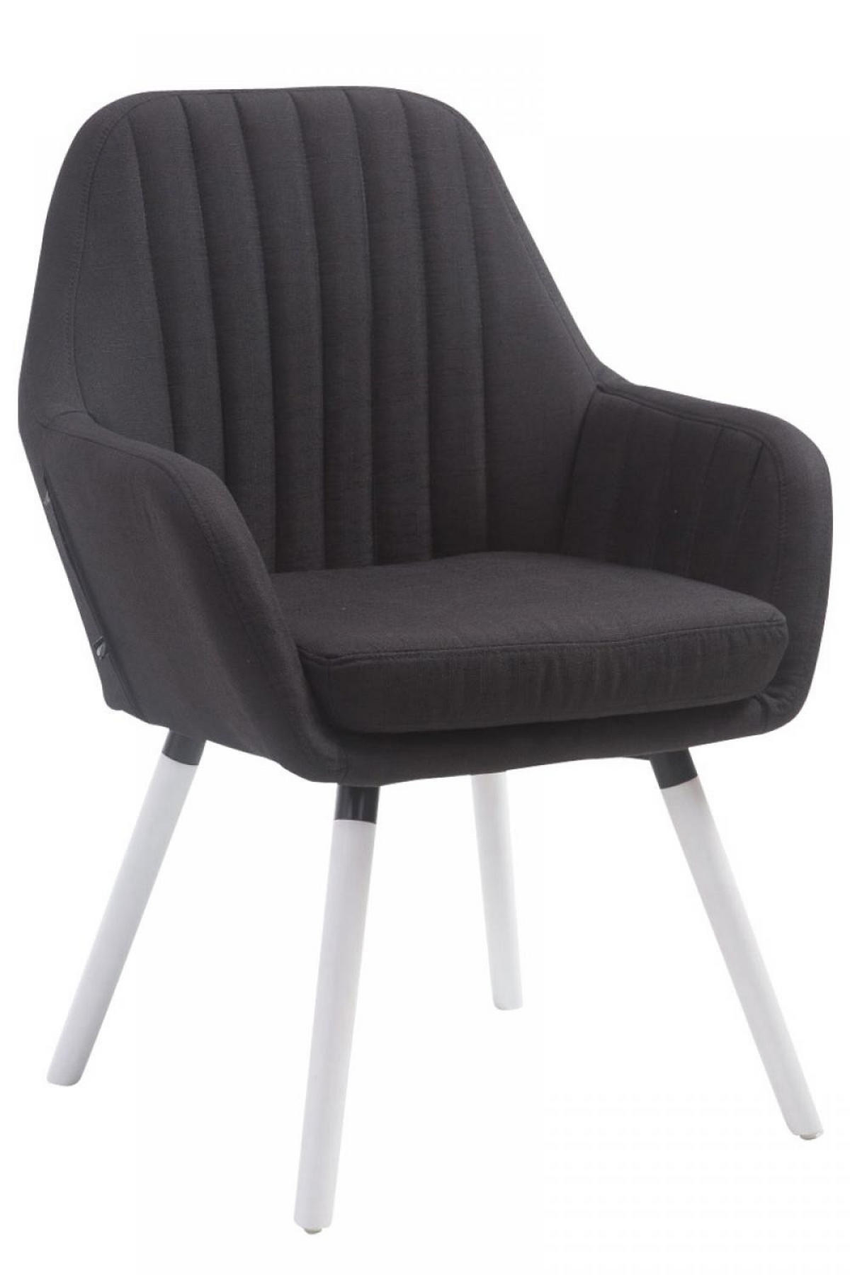 ARMLEHNENSTUHL Stoff schwarz - Schwarz/Weiß, Holz/Textil (67/93/58cm) - CLP