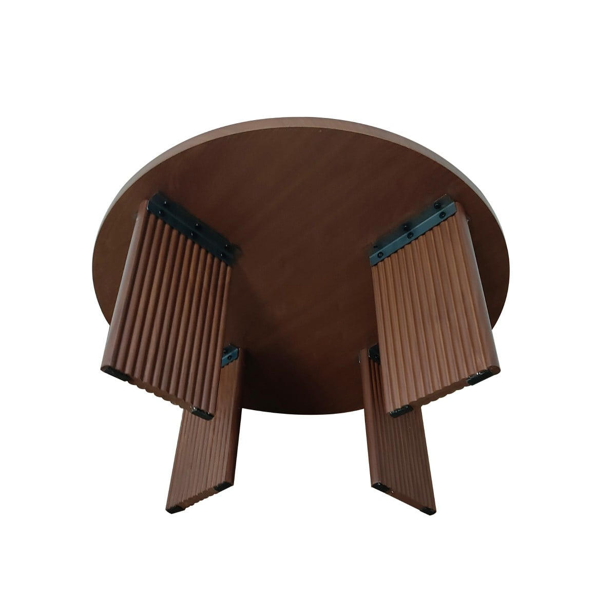 COUCHTISCH Runder Couchtisch in Nussbaumdekor 80/80/35 cm - Nussbaumfarben, Holzwerkstoff (80/80/35cm) - Calicosy