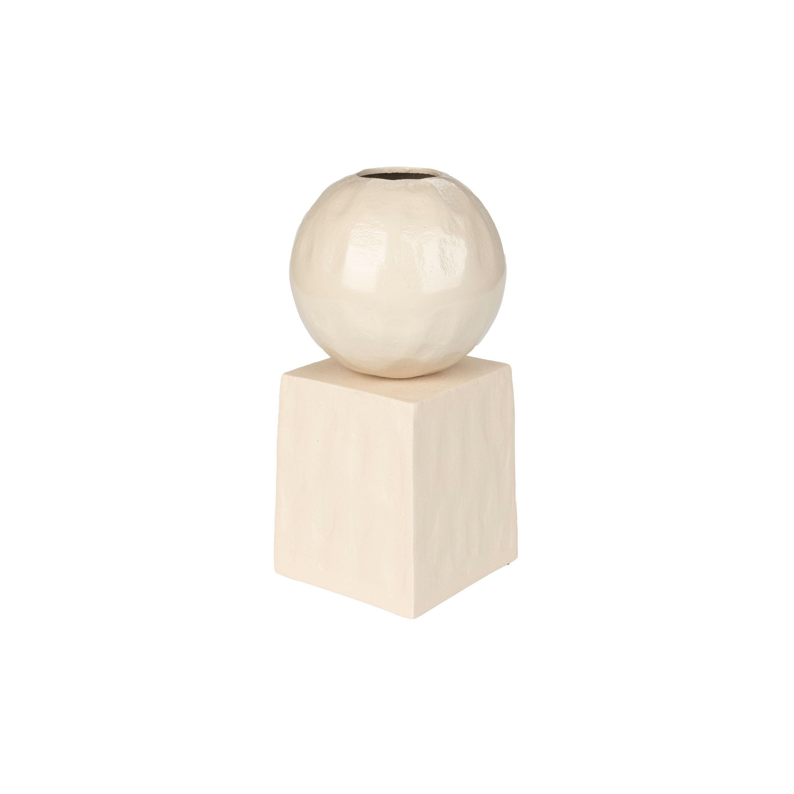 VASE Crocus Beige - Beige, Metall (30cm) - Zuiver
