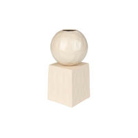 VASE Crocus Beige - Beige, Metall (30cm) - Zuiver