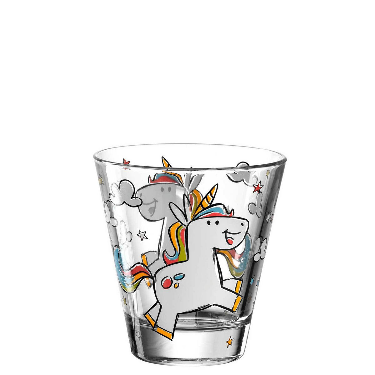 KINDERBECHER Bambini Einhorn 215 ml 6er Set - Weiß, Glas (0.215L) - Leonardo Living