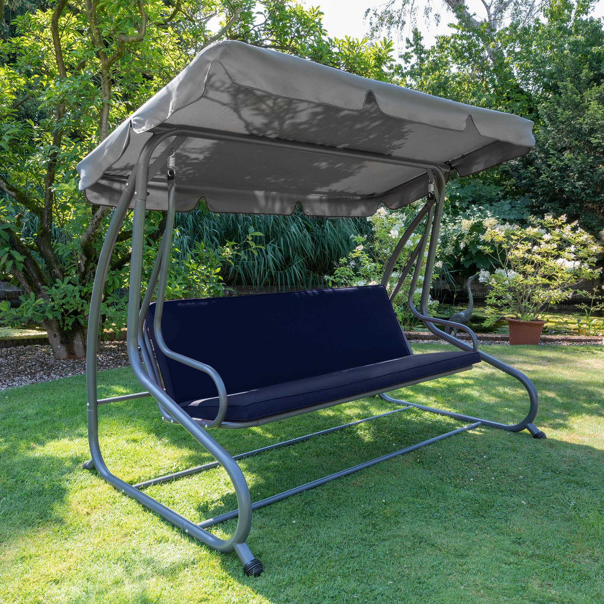 HOLLYWOODSCHAUKELAUFLAGE Loft HS - Dunkelgrau, Textil (50/6/180cm) - Beautissu 