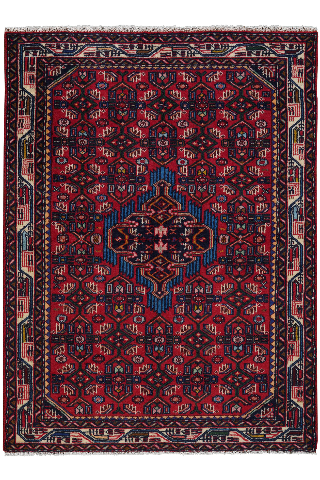 TEPPICH Assadabad Rot 143/108 cm Schurwolle - Rot, Textil (108/143cm) - Looma