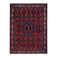 TEPPICH Assadabad Rot 143/108 cm Schurwolle - Rot, Textil (108/143cm) - Looma