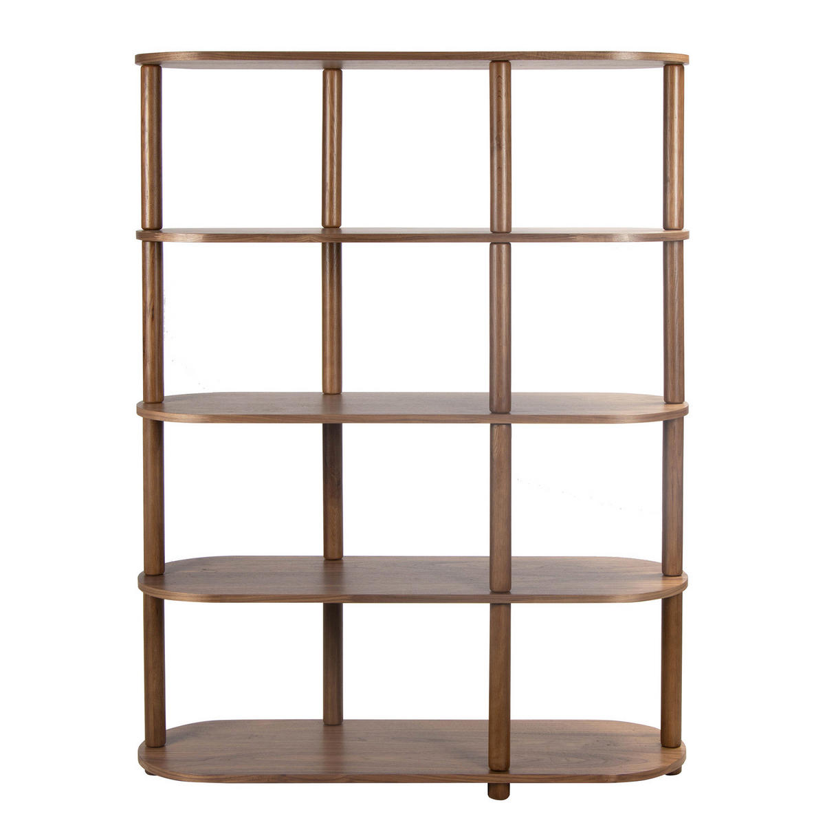 REGAL - Massivholz - Walnussfarben, Eichenholz/Holz (117/157/38cm) - home24