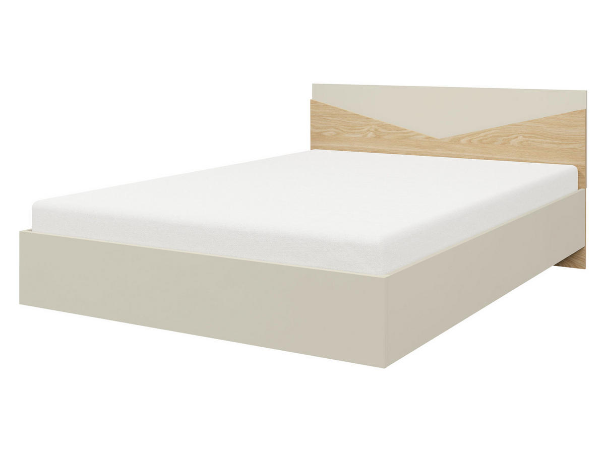 DOPPELBETT Aston 09 - Eichefarben/Beige, Holzwerkstoff (140/200cm) - MIRJAN24