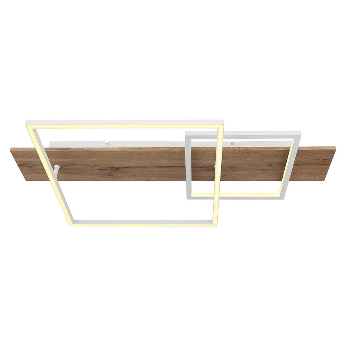 LED DECKENLEUCHTE Metall Holzoptik Braun matt - Braun, Metall (75/40/10cm) - Globo Lighting