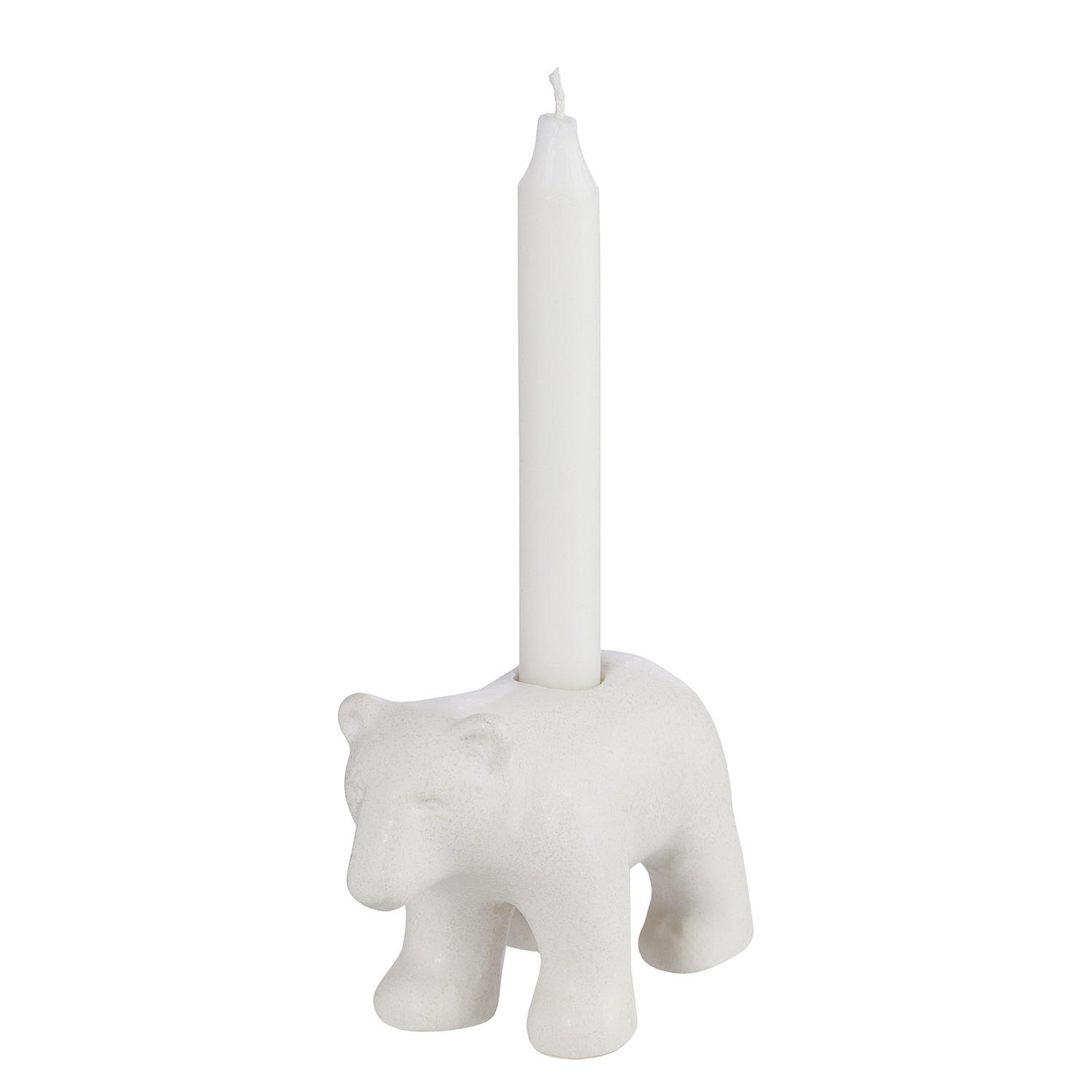KERZENHALTER Northern Lights Eisbär - Weiß, Keramik (7/10/15cm) - Butlers