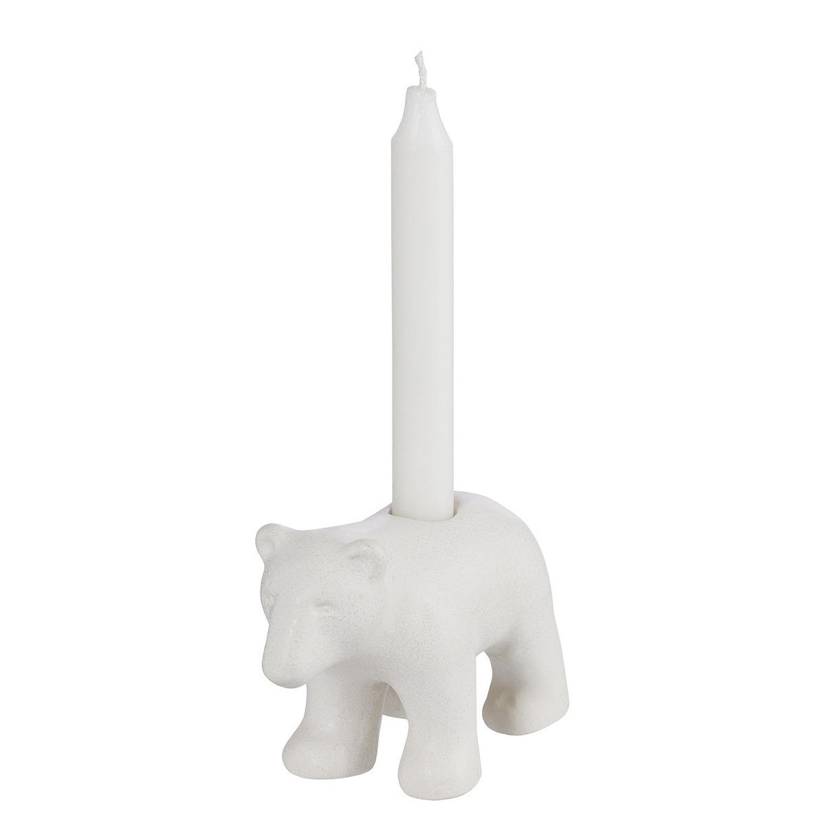 KERZENHALTER Northern Lights Eisbär - Weiß, Keramik (7/10/15cm) - Butlers