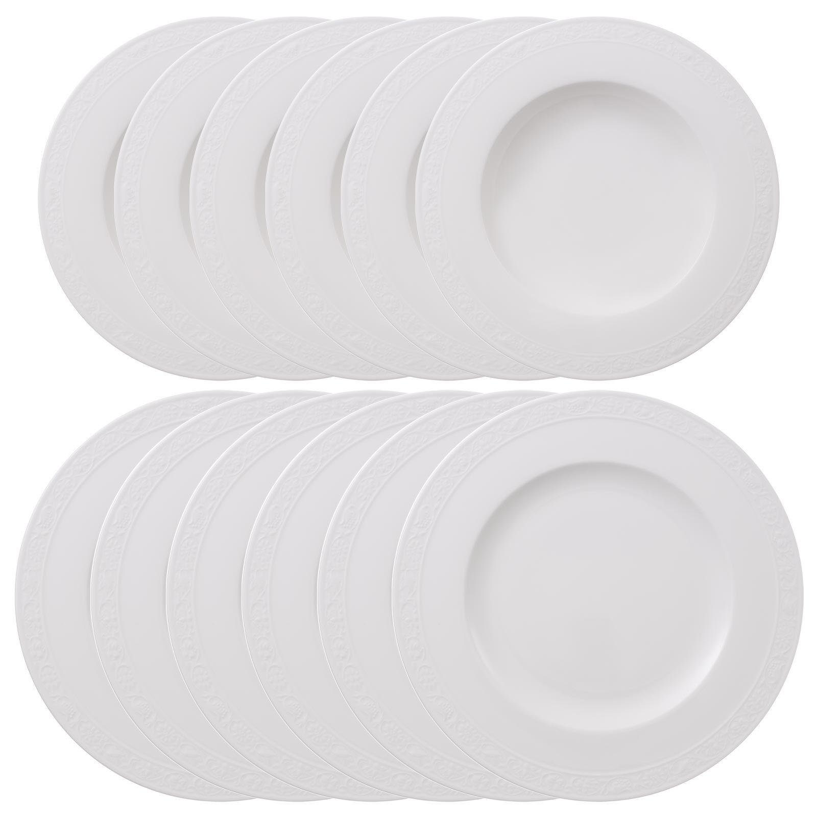 TAFELSERVICE White Pearl weiß 12er Set - Weiß, Keramik (1/1/1cm) - Villeroy & Boch