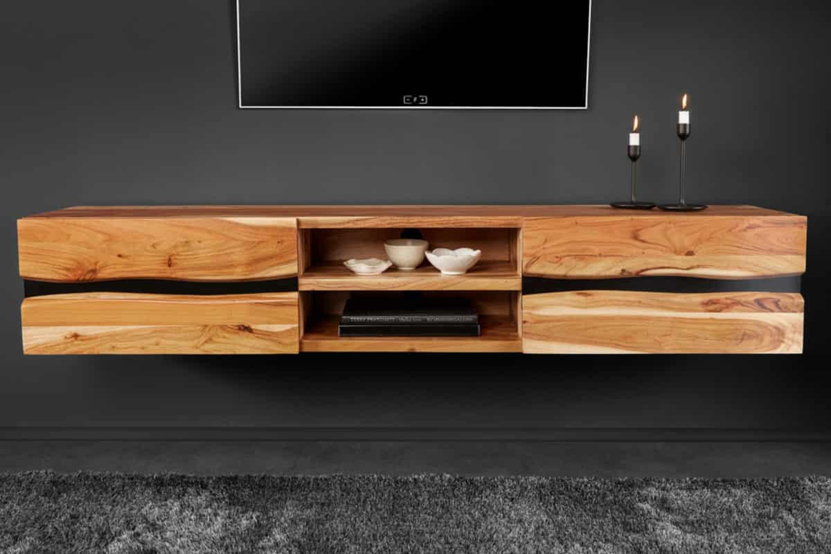 TV-LOWBOARD AMAZONAS Akazie Natur 160cm - Braun, Holz (160/30/36cm) - riess-ambiente