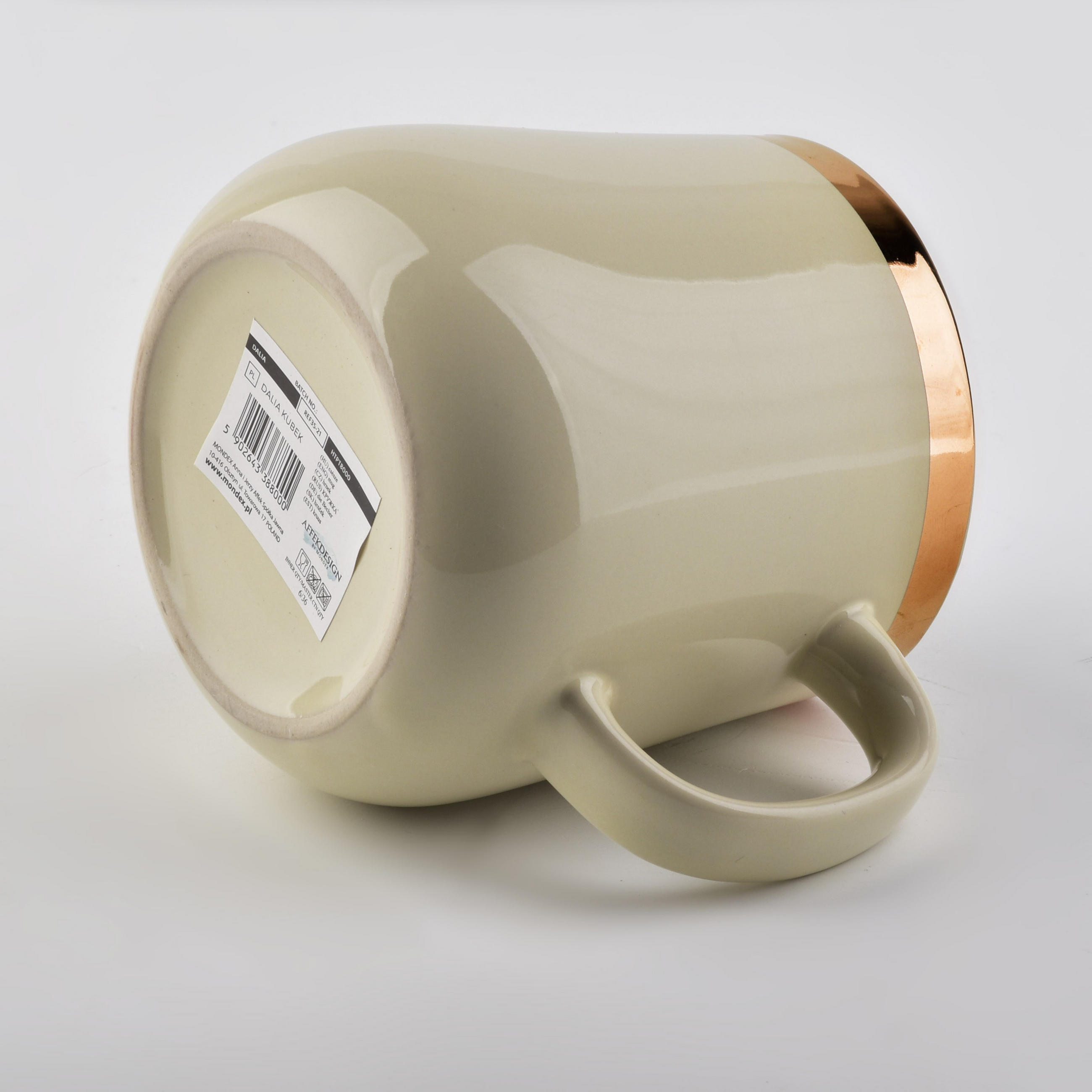 BECHER Dalia Beige 13/9/10 cm Keramik - Beige, Keramik (0.5L) - Mondex