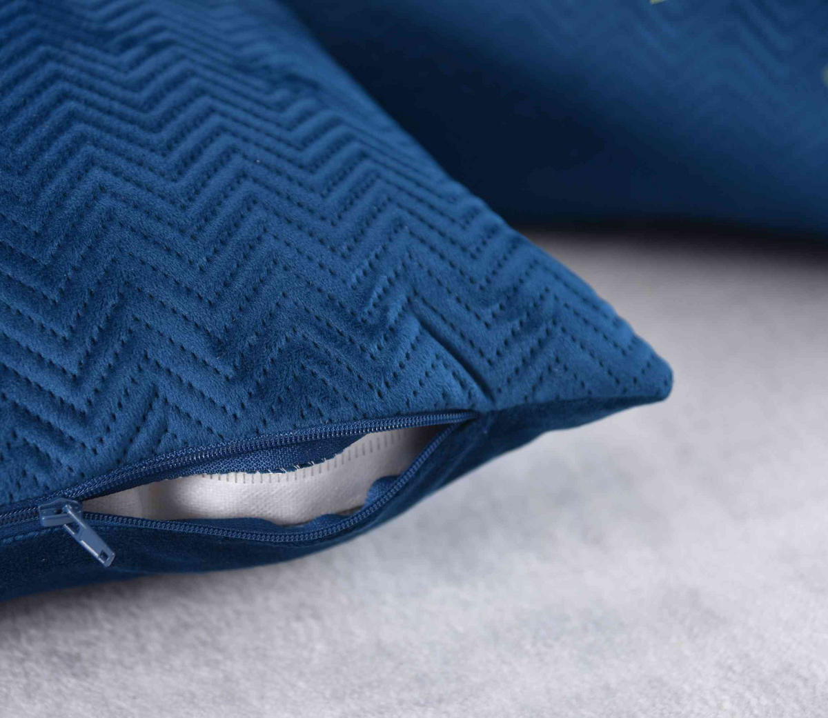 DEKOKISSEN Greta 45x45 cm Blau - Blau, Textil (45/45cm)