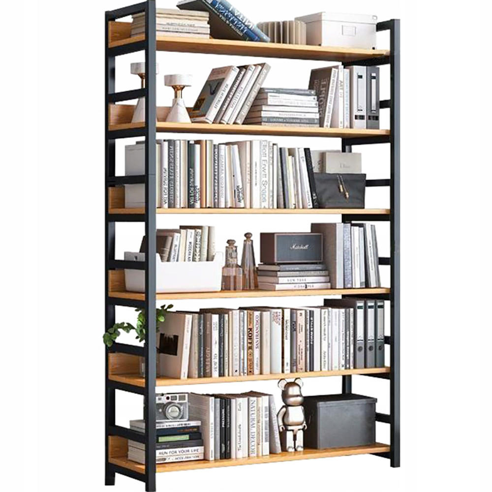 Muvu Bücherregal, Schwarz, Braun 80x174x30 cm