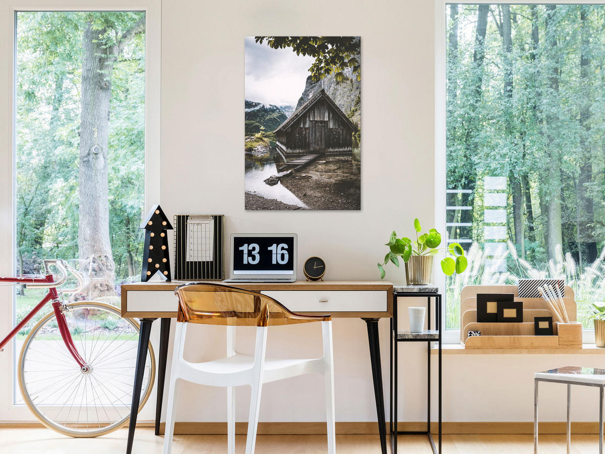 KUNSTDRUCK Grau 40/60 cm - Braun/Grau, Textil (40/60cm) - KUNSTLOFT