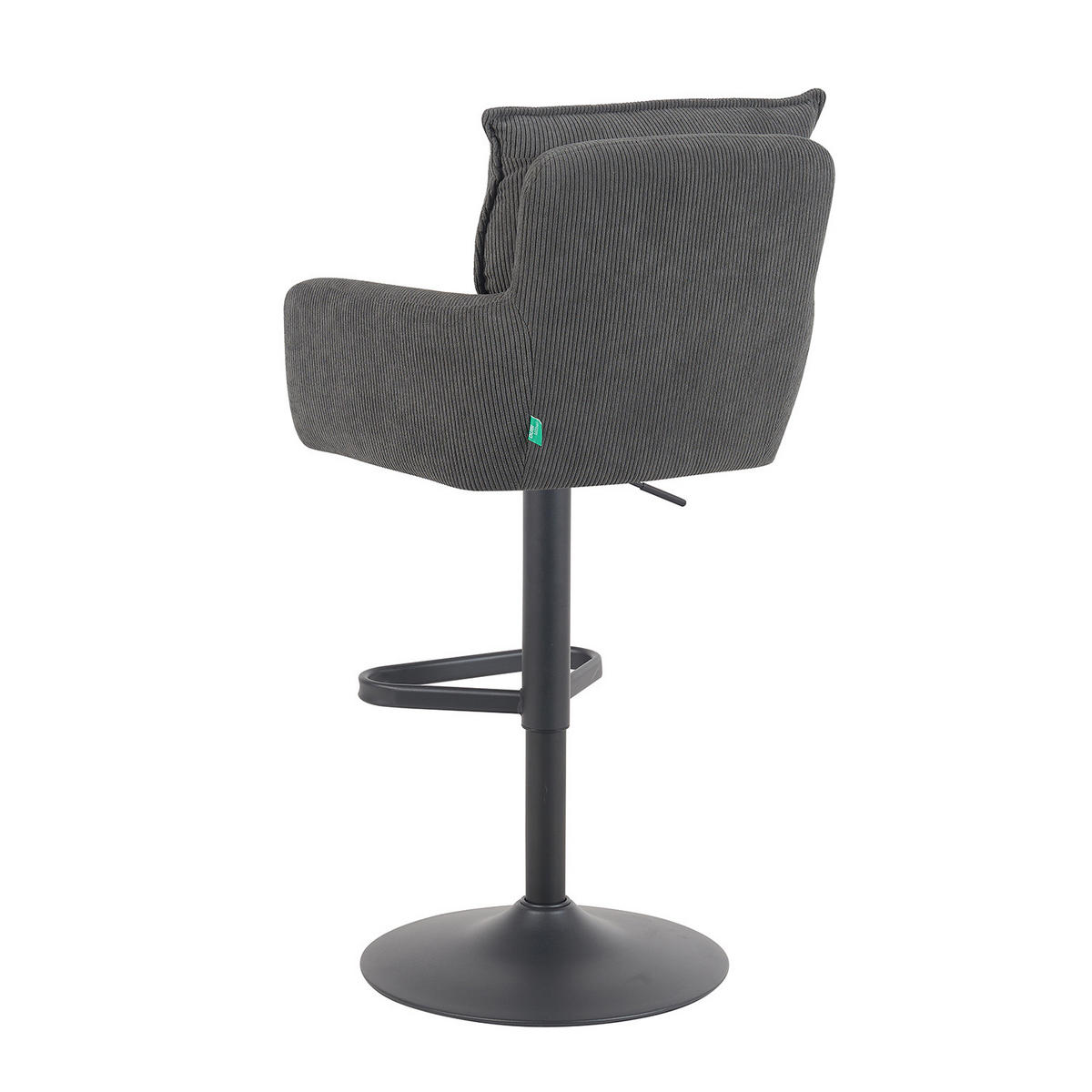 BARHOCKER Nova 2er-Set - Anthrazit/Schwarz, Textil/Metall (55/100/58cm) - DUBI Möbel
