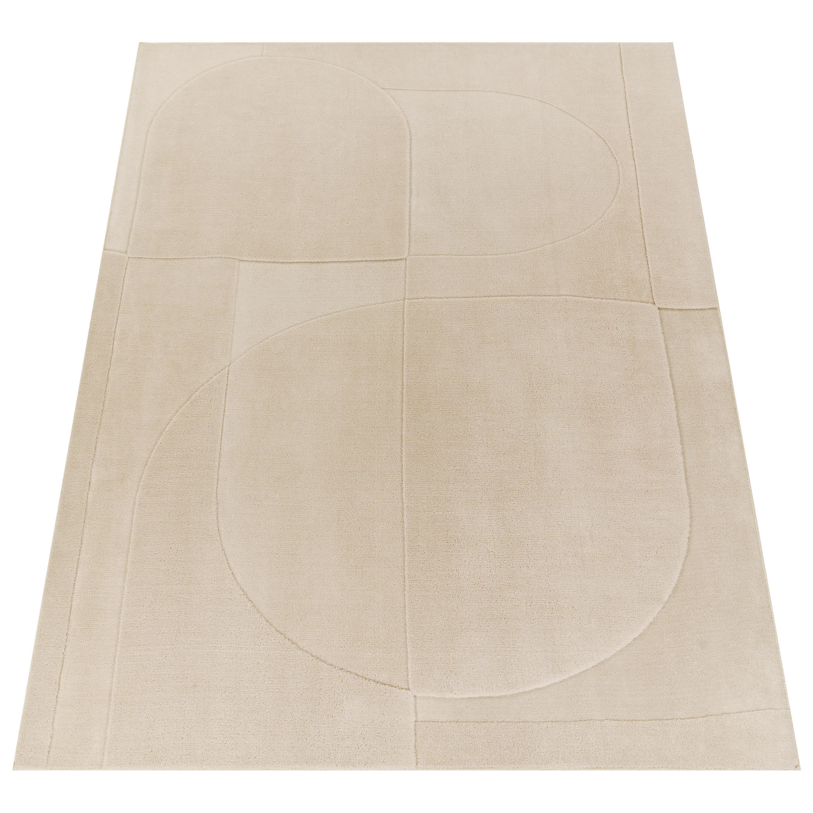 Paco Home Hochflorteppich Creme 160x220 cm