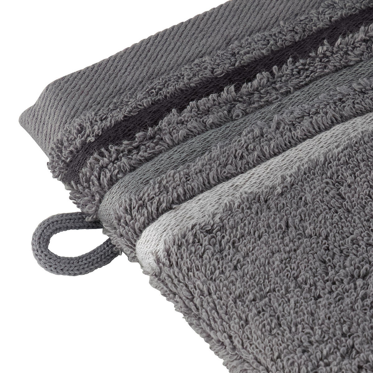 WASCHHANDSCHUHSET Skyline Color - 5-teilig - 16 x 22 cm - Dunkelgrau - Dunkelgrau, Textil (16/22cm) - SCHIESSER