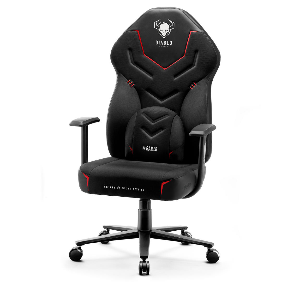 GAMINGSTUHL X-GAMER - Schwarz, Metall (68/118/56cm) - Diablo Chairs