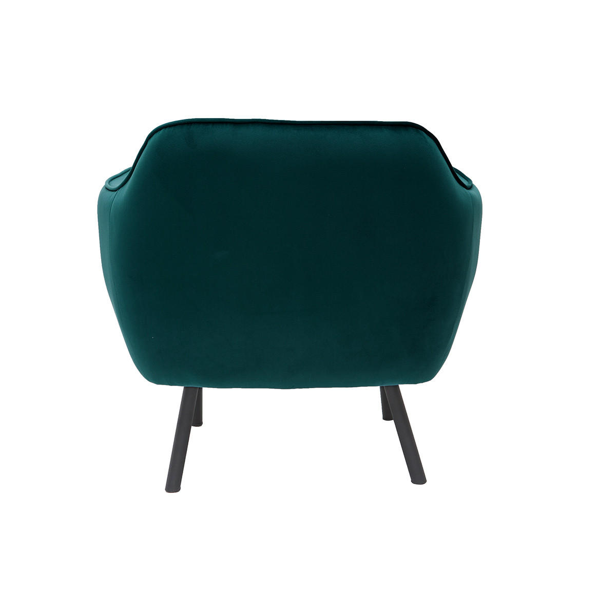 STOFFSESSEL Design Petrol Samteffekt LAURENS - Blau, Kunststoff (69/71.5/74cm) - Miliboo