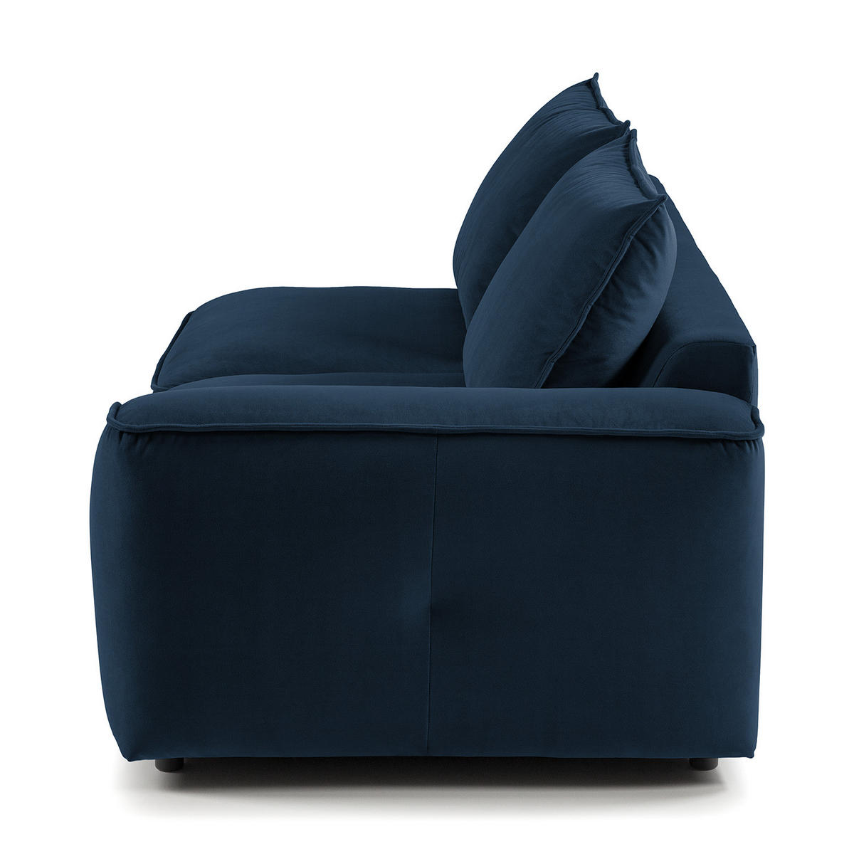 2,5-SITZER SOFA - modular - Schwarz/Dunkelblau, Holz/Kunststoff (189/80/99cm) - home24