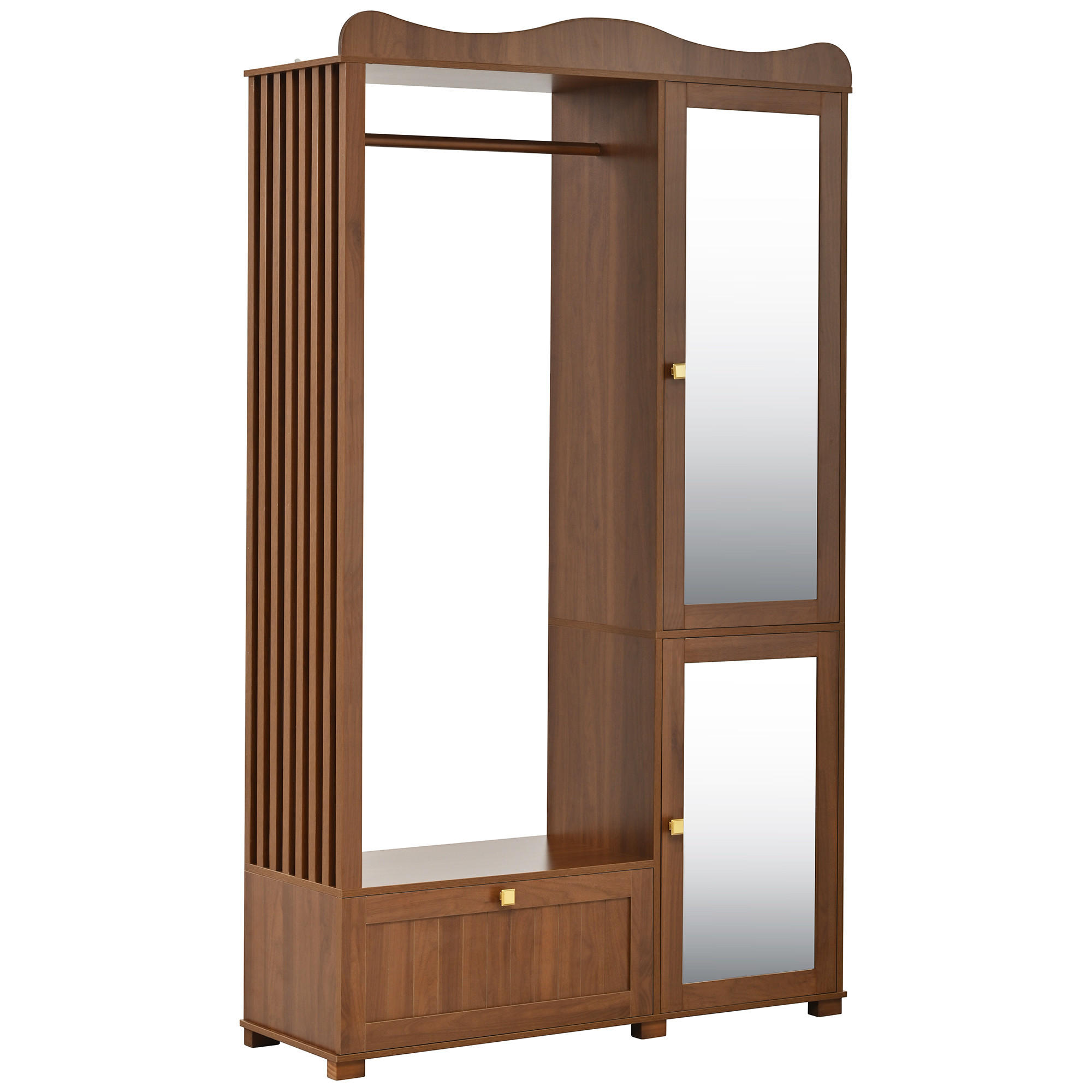 Urban Meuble Garderobenschrank Walnuss 115.5x194.5x38.5 cm