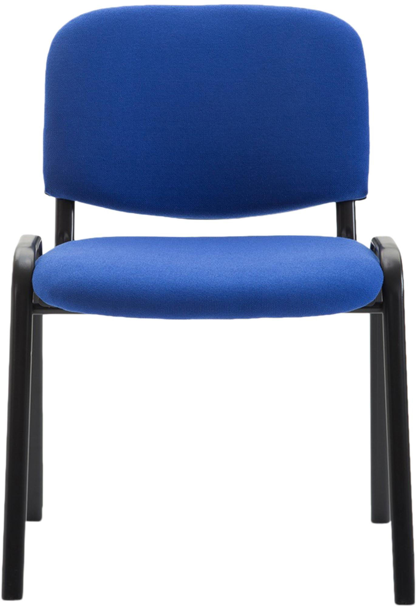 BESUCHERSTUHL Stoff Blau - Blau/Schwarz, Textil/Metall (53/83/53cm) - CLP