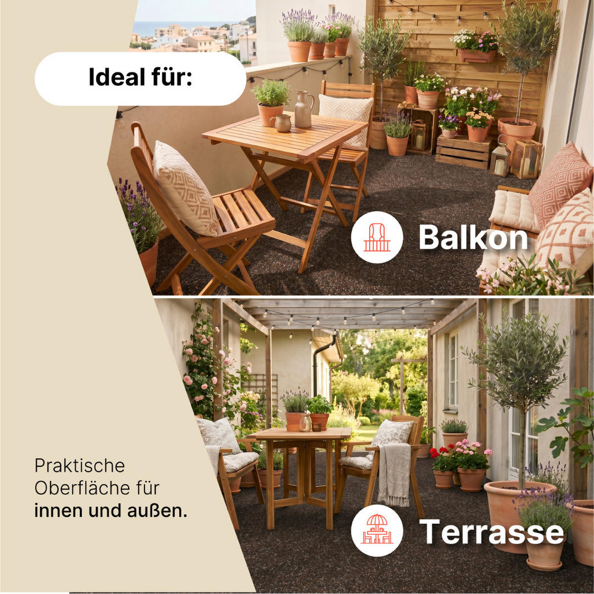 RASENTEPPICH VERA Braun 200/350 cm - Braun, Textil (200/350cm) - Tapiso