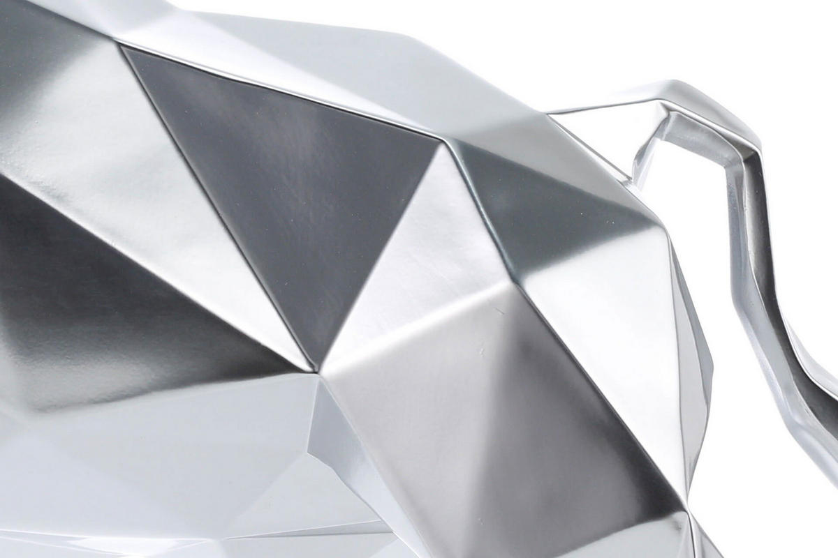 SKULPTUR Silber 51/26 cm - Silberfarben, Stein (2.4/26/23cm) - KUNSTLOFT