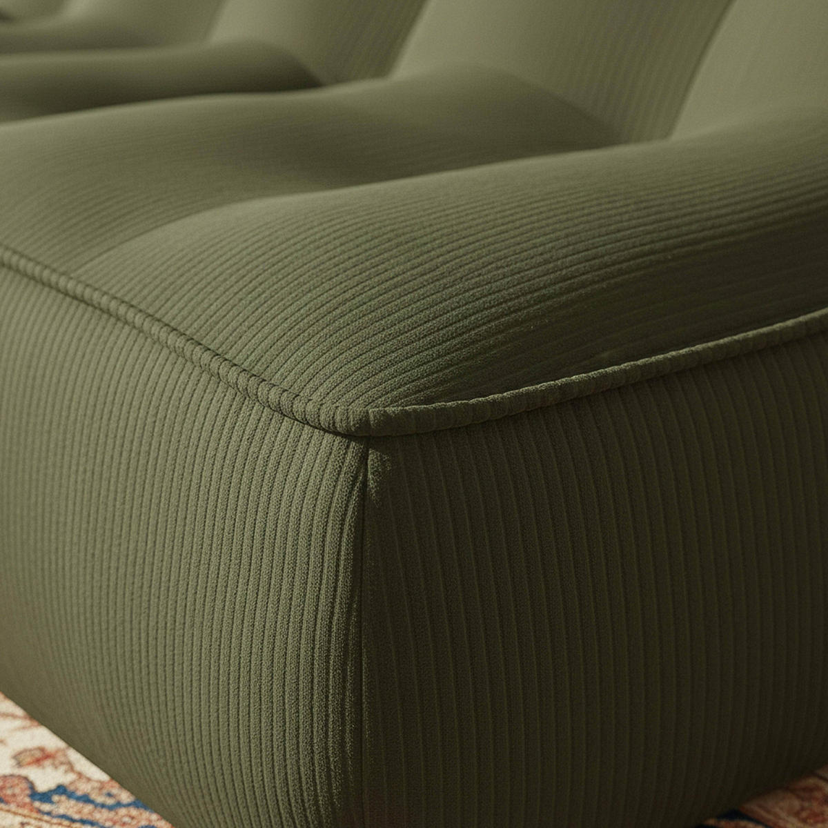 GARTENSOFA mit 3 Sitzplätzen, Grün - Grün, Textil (240/70/90cm) - Oviala