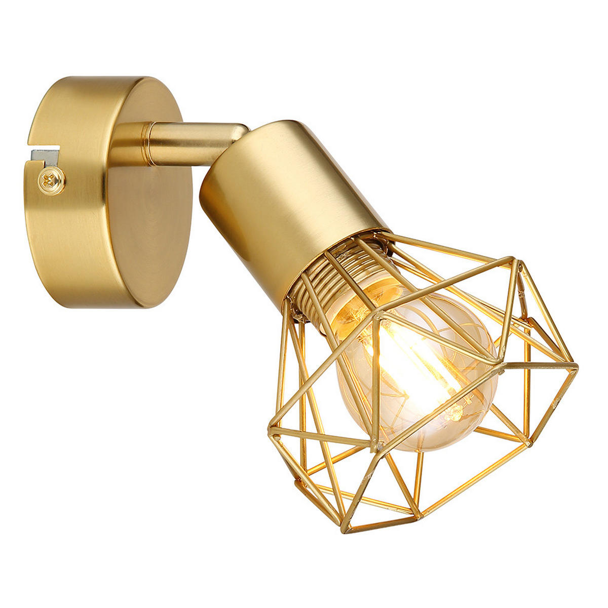 WANDLEUCHTE XARA Metall Gold - Goldfarben, Metall (8/13.5/13cm) - Globo Lighting