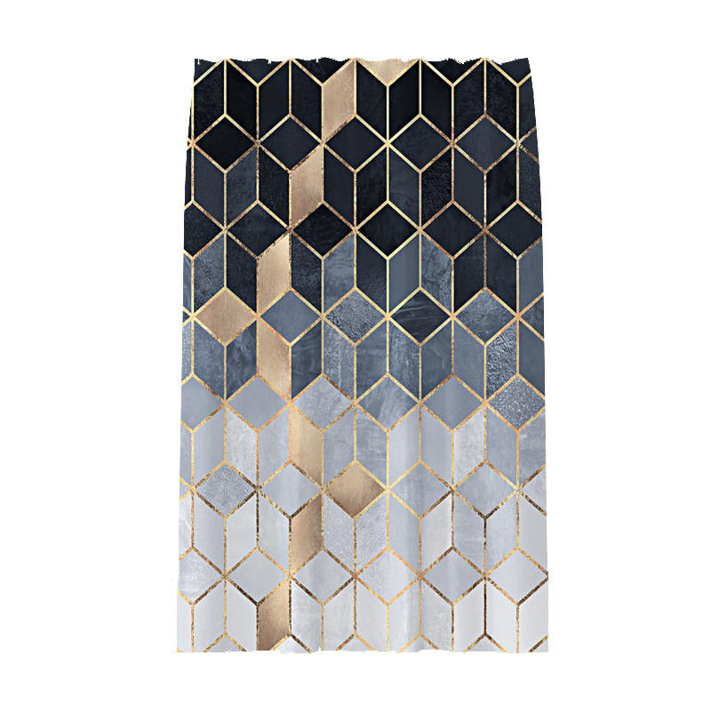 DUSCHVORHANG Polyester schimmelresistent originell maschinenwaschbar mit Haken - Multicolor, Textil (180/180cm) - MCBOSON